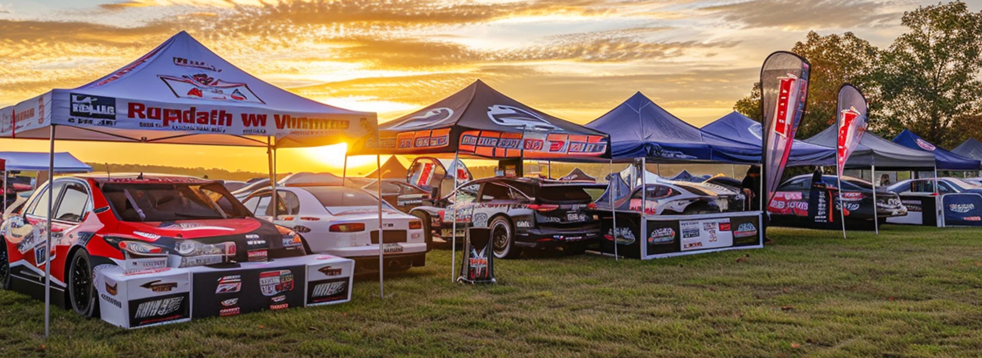 Racing event canopy tent