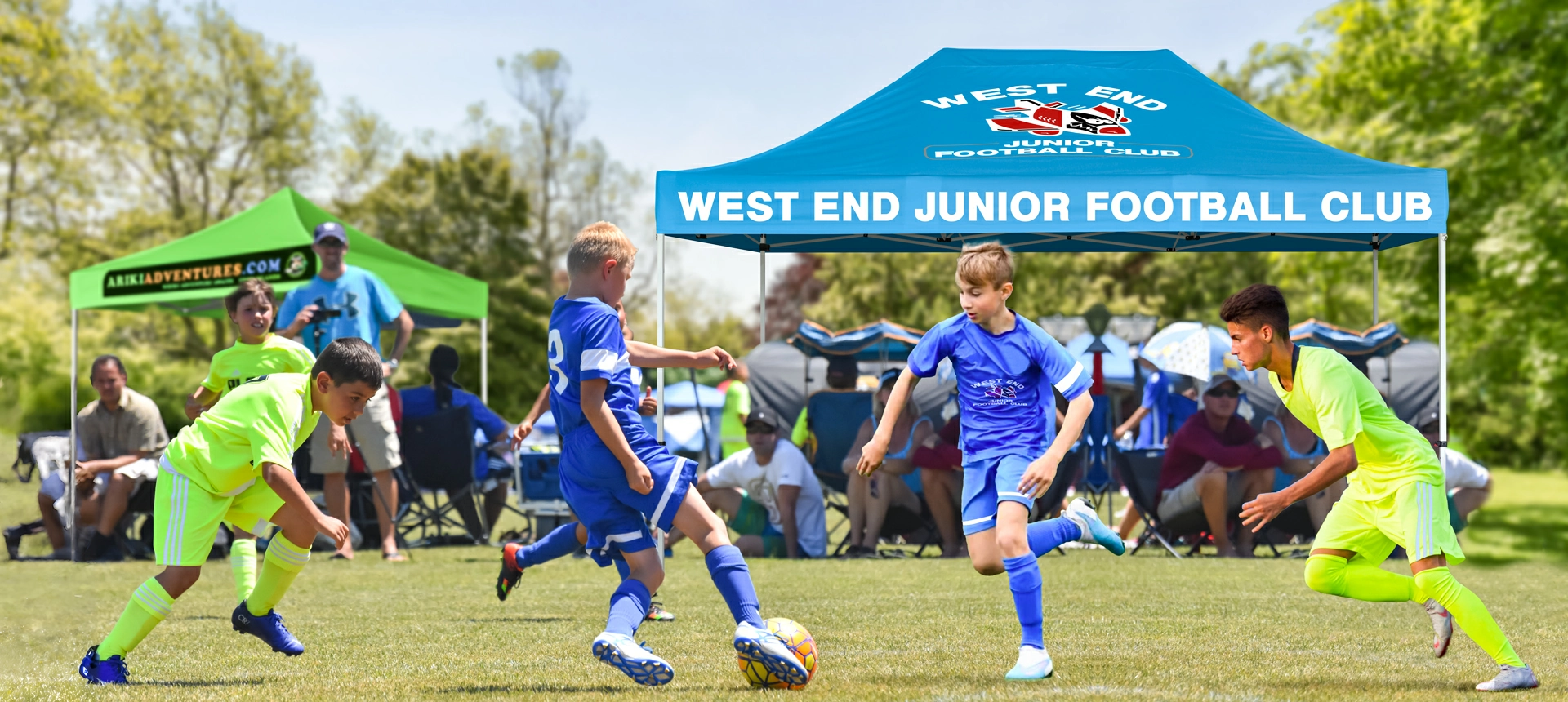 Canopy tent for campus games