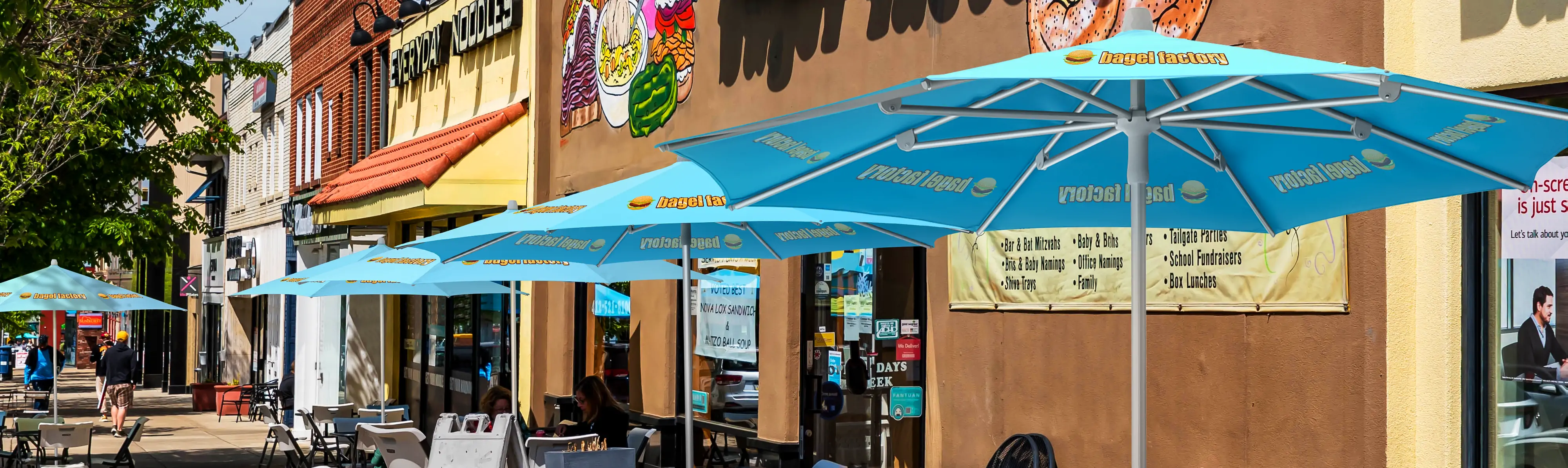 Custom Burger Shop Umbrellas